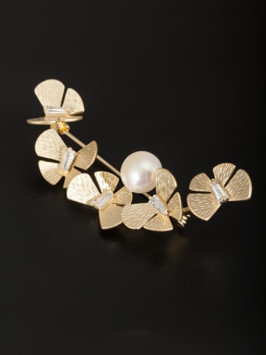 Butterfly style with Gold Plated Pearl Lapel Pins & Brooche