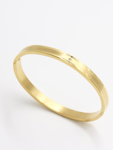 Model No A000030H-003 Personalized Stainless steel Gold  Zircon Bangle   59mmx50mm
