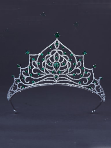 Model No TR15060GR Platinum Plated Zircon Wedding Crown