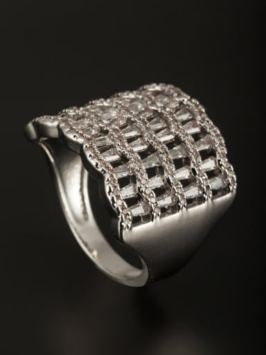 GODKI Luxury Women Wedding Dubai Fashion Platinum Plated Copper Ring