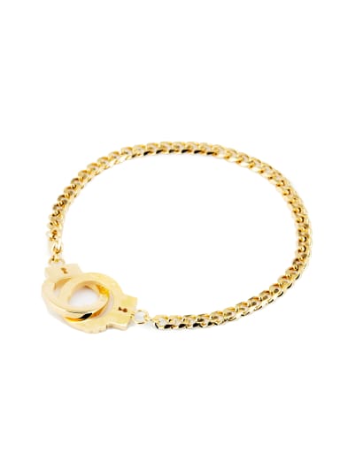 Gold Personalized Youself ! Gold Plated Titanium  Bracelet