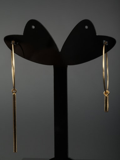 Gold color Stainless steel  Hoop hoop Earring