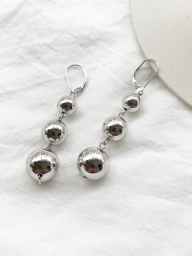 New design 925 silver Round Drop drop Earring in Silver color