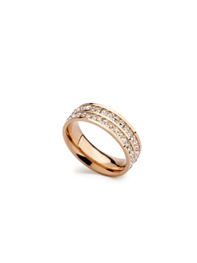 The new Rose Plated Stainless steel  Band band ring with Rose