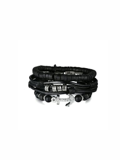 Model No 1000000639 Charm Black Beads Beautiful Bracelet