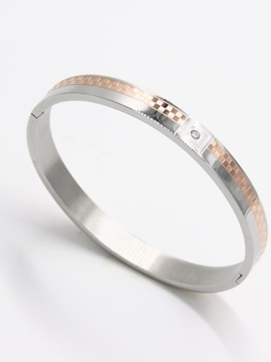 Personalized Stainless steel Multicolor  Zircon Bangle  63MMX55MM
