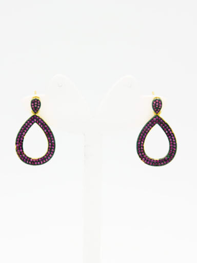 style with Gold Plated Copper Zircon Drop drop Earring