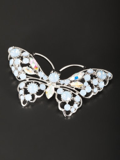 Butterfly style with Platinum Plated Rhinestone Lapel Pins & Brooche