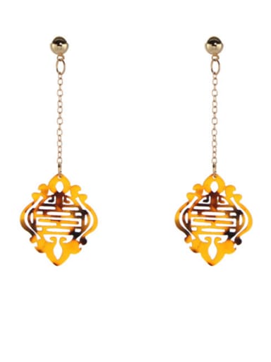 Mother's Initial Multi-Color Drop drop Earring with Engraved Acrylic