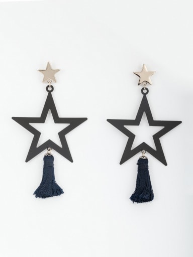 A Coffee Gold Plated Copper Stylish  Drop drop Earring Of Star