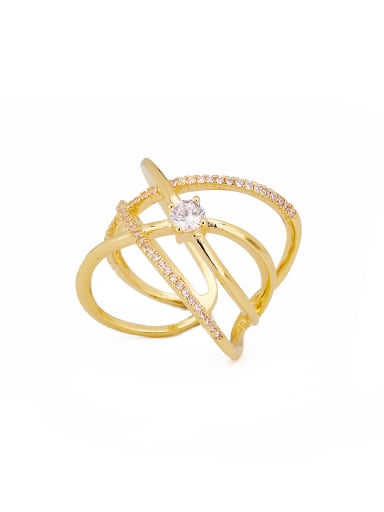 Gold Plated Zinc Alloy Gold Beautiful Stacking Stacking Ring