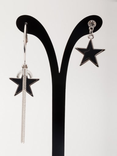 A Platinum Plated Copper Stylish Acrylic Drop drop Earring Of Star