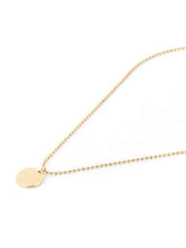 Fashion Gold Plated Brass Round necklace