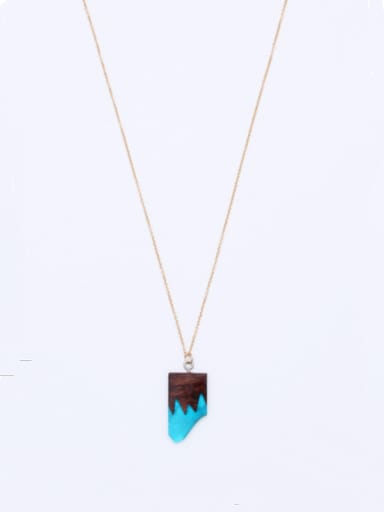 Gold Plated Wood Personalized Multicolor Beautiful Necklac