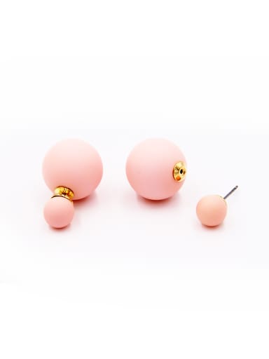 A Gold Plated Stylish Beads Studs stud Earring Of Round