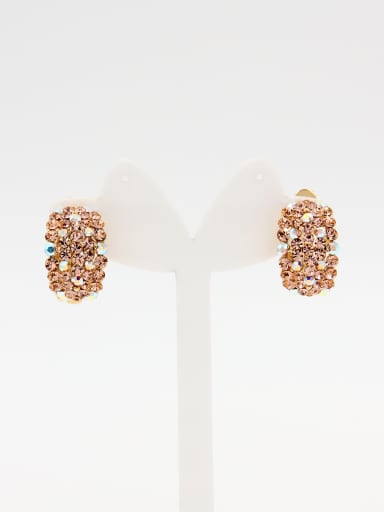 New design Gold Plated  Rhinestone Studs stud Earring in Multi-Color color