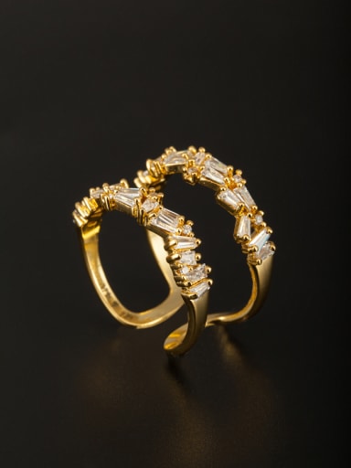 GODKI Luxury Women Wedding Dubai Model No AG044951R The new Gold Plated Copper Zircon Ring with White
