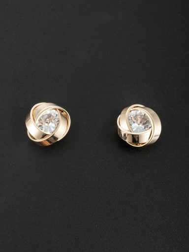 Custom White Personalized Studs stud Earring with Gold Plated