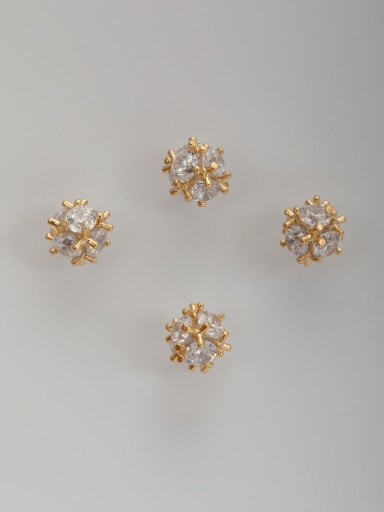 New design Gold Plated White Zircon Studs stud Earring