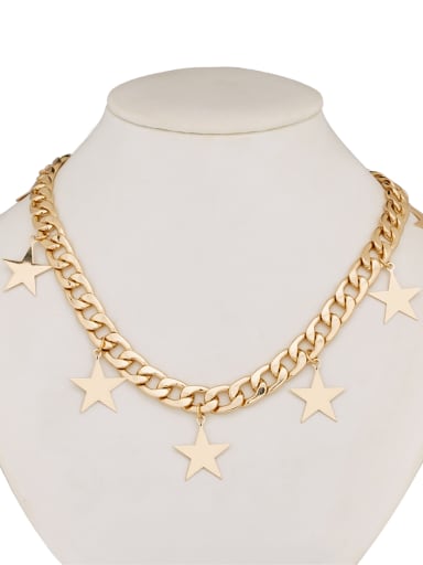 A Gold Plated Zinc Alloy Stylish  necklace Of