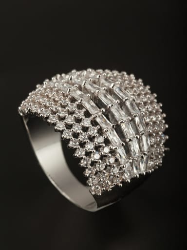 GODKI Luxury Women Wedding Dubai Model No 1000003019 Fashion Platinum Plated Copper Ring