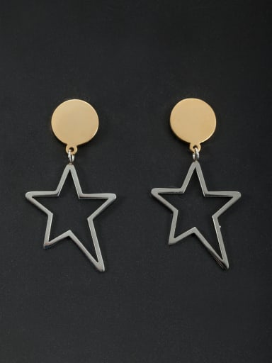 Mother's Initial Multicolor Drop drop Earring with Star