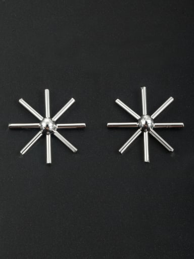 White Studs stud Earring with Platinum Plated