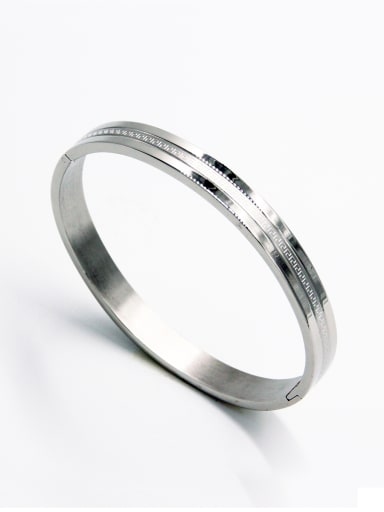 Stainless steel  White Bangle  63MMX55MM