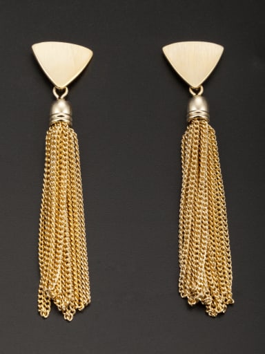 New design Gold Plated Copper chain Drop drop Earring in color
