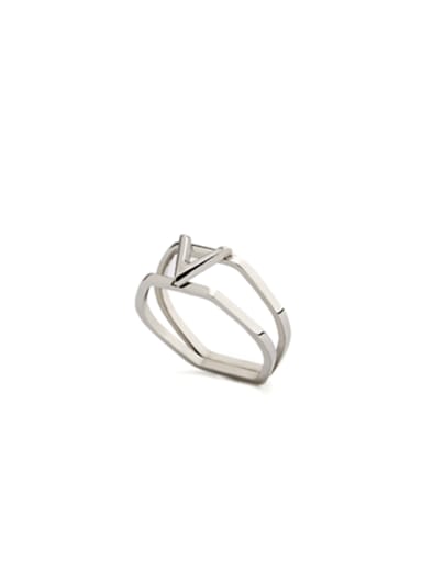 Silver-Plated Stainless steel Rust Beautiful Band Stacking Ring