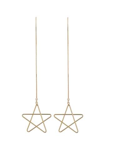Model No 1000003935 Star style with Gold Plated Zinc Alloy Drop drop Earring