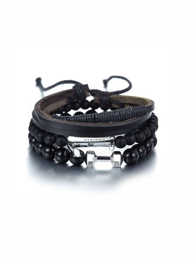 Model No A000074H New design Charm Beads Bracelet in Black color