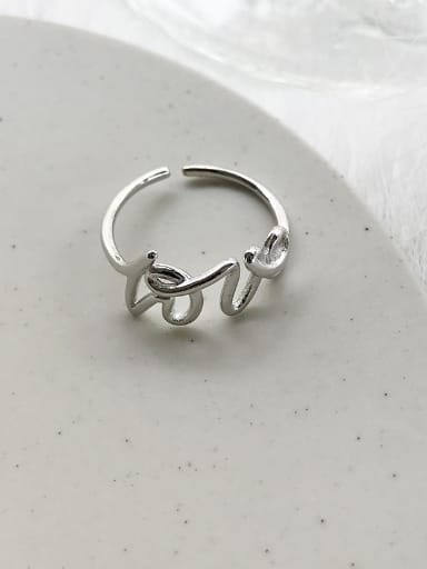 A 925 silver Stylish  Band band ring Of Monogrammed