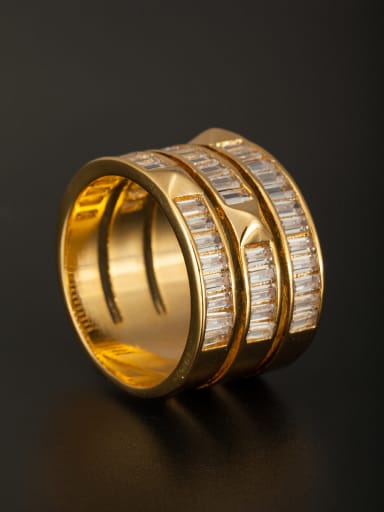 GODKI Luxury Women Wedding Dubai Model No SJ045872R-002 Blacksmith Made Gold Plated Copper Zircon Ring