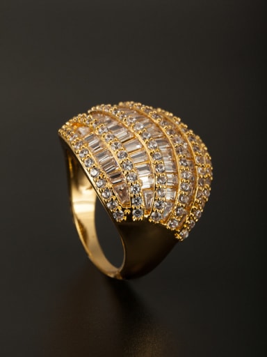 GODKI Luxury Women Wedding Dubai Model No SJ047133R New design Gold Plated Copper Zircon Ring in White color