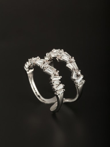 GODKI Luxury Women Wedding Dubai Mother's Initial White Ring with Zircon