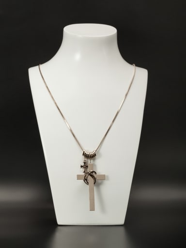 The new Coffee Gold Plated Copper Cross Necklace with