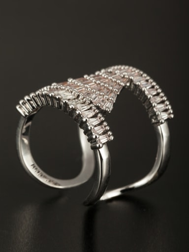 GODKI Luxury Women Wedding Dubai Model No SJ040180R-002 The new Platinum Plated Copper Zircon Ring with White