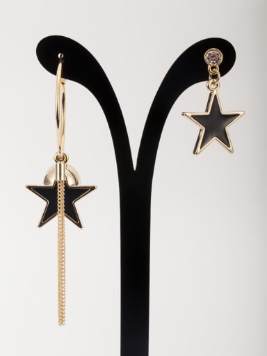 A Gold Plated Copper Stylish Acrylic Drop drop Earring Of Star