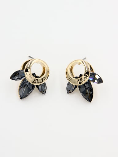 Model No OXB896542B Gold Plated austrian Crystals Studs stud Earring