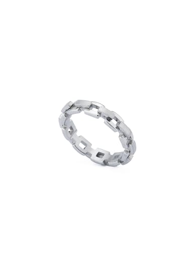 Personalized Silver-Plated Stainless steel Rust Band band ring