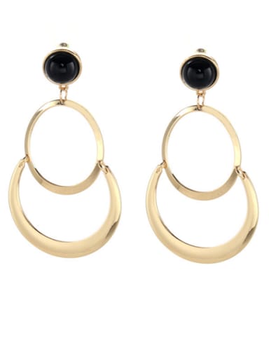 Gold color Gold Plated Zinc Alloy Statement Drop drop Earring
