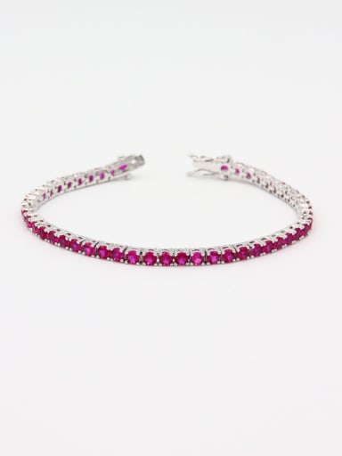 style with Platinum Plated Copper Zircon Bracelet