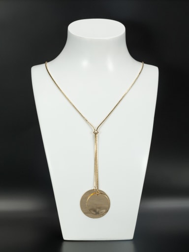 Model No H605098-001 Fashion Gold Plated Round Necklace