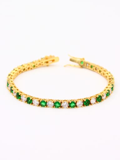 Model No A0000430H-001 style with Gold Plated Copper Zircon Bracelet