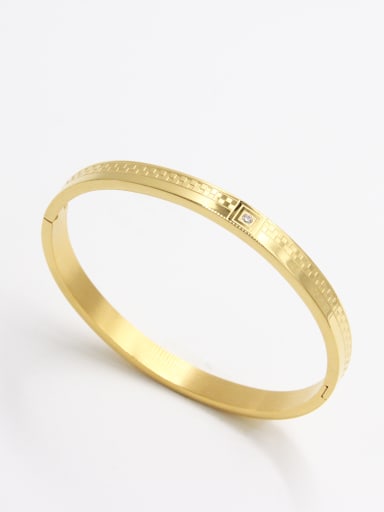 New design Stainless steel  Zircon Bangle in Gold color   59mmx50mm