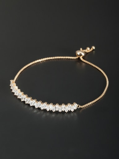 Model No FJA0120B-001 Gold Plated White Zircon Beautiful Bracelet