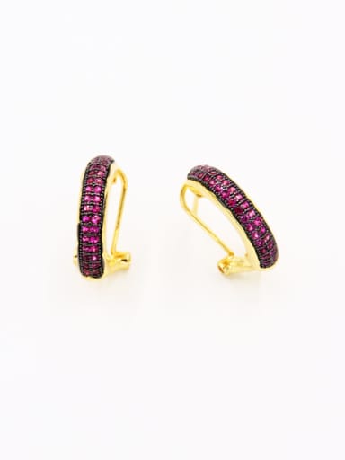 Blacksmith Made Gold Plated Copper Zircon Studs stud Earring
