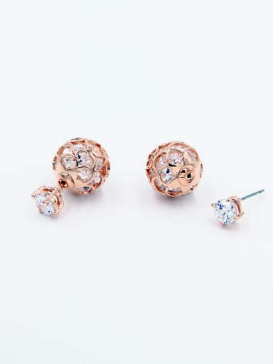 style with Rose Plated Zircon Studs stud Earring