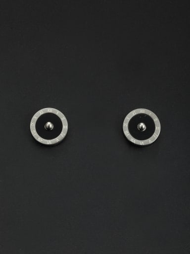 White Round Studs stud Earring with Stainless steel